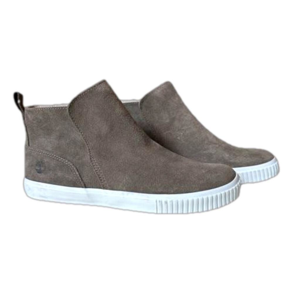 Timberland Skyla Bay Pull-On High Top Sneakers Shoes Brown Suede Casual Sz 9.5